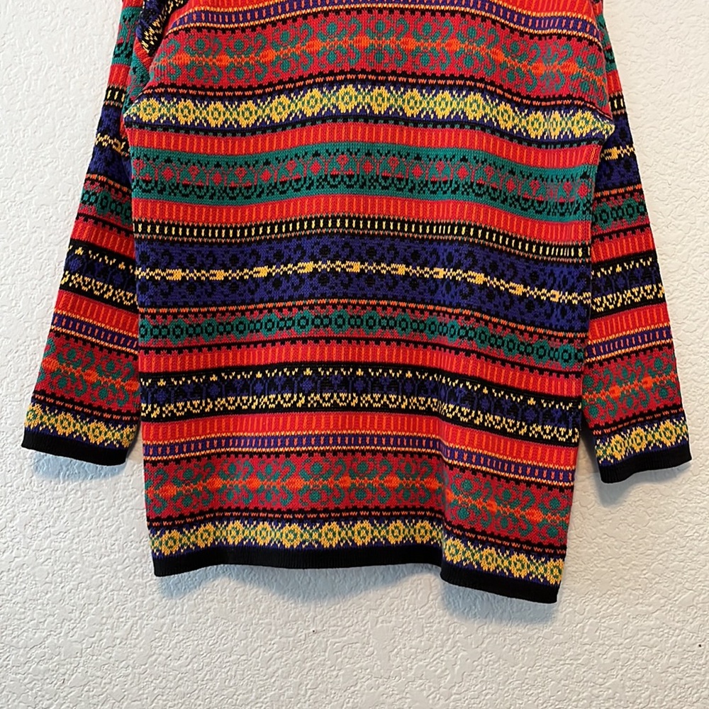 Vintage Colorful Mix Print Cardigan Sweater - Picture 10 of 11